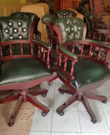 Kursi Direktur Original Leather Kayu Jati
