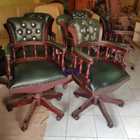 Kursi Direktur Original Leather Kayu Jati